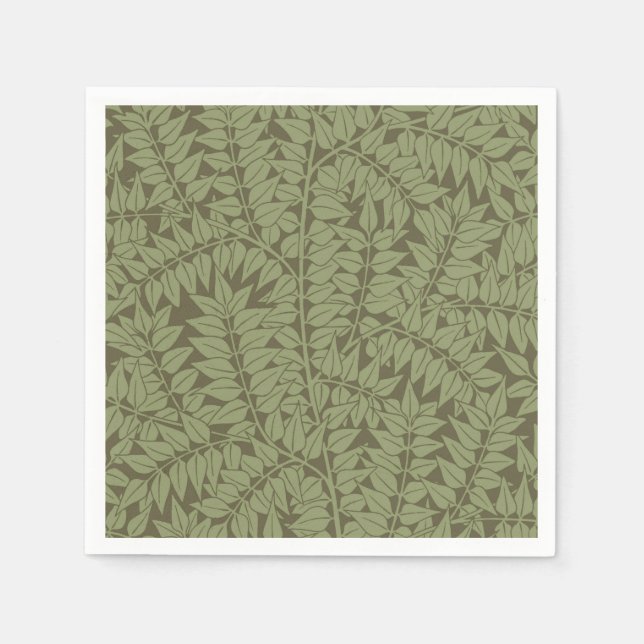 William Morris Branch Leaves Wallpaper Napkin (Front)
