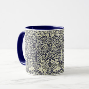William Morris Brer Rabbit Vintage Blue Pattern Mug