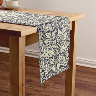 William Morris Brer Rabbit Vintage Blue Pattern Short Table Runner