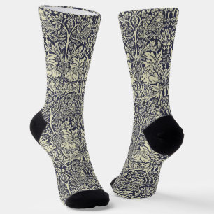 William Morris Brer Rabbit Vintage Blue Pattern Socks