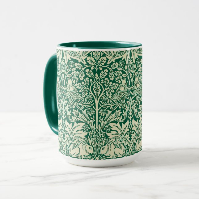 William Morris Brer Rabbit Vintage Pattern Mug (Front Left)