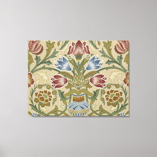 William Morris Brocade Floral Wallpaper Pattern Canvas Print