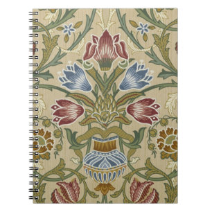 William Morris Brocade Floral Wallpaper Pattern Notebook