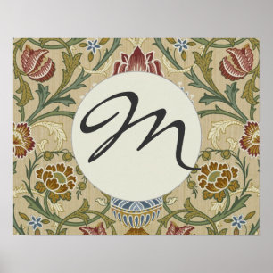William Morris Brocade Floral Wallpaper Pattern Poster