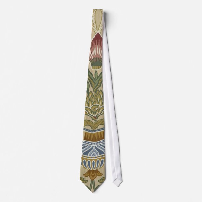 William Morris Brocade Floral Wallpaper Pattern Tie (Front)