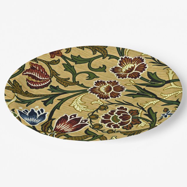 William Morris - Brocade Paper Plate (Angled)