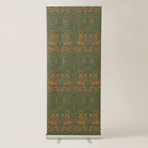 William Morris Brother Rabbit Amber Black Pattern Retractable Banner