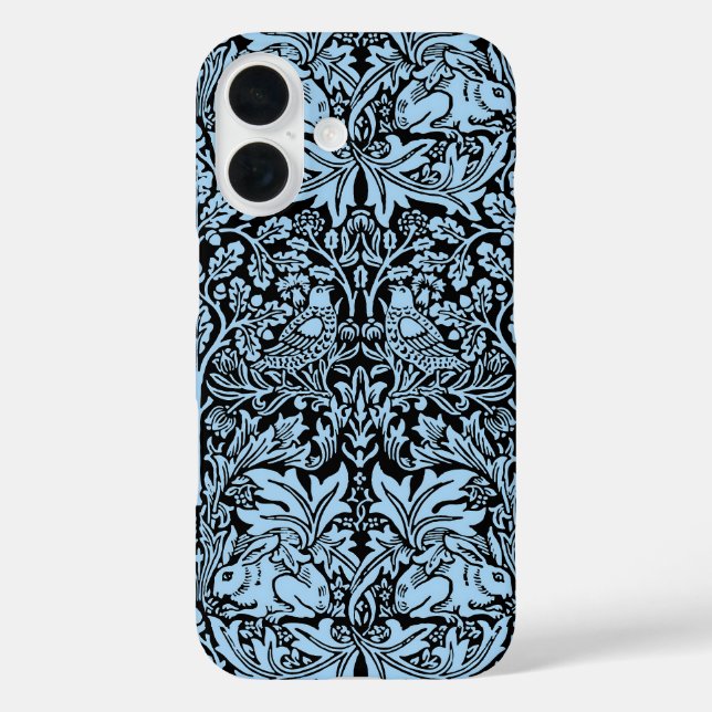William Morris Brother Rabbit Light Blue Black Case-Mate iPhone Case (Back)