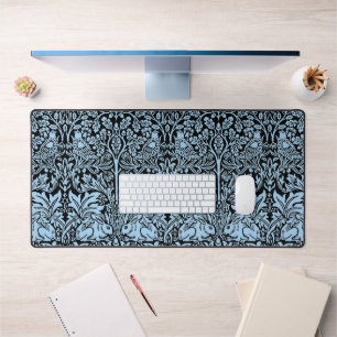 William Morris Brother Rabbit Light Blue Black Desk Mat