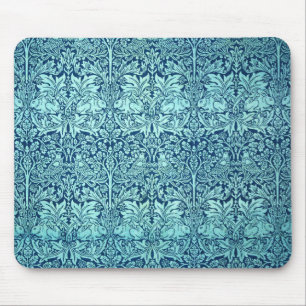 William Morris Brother Rabbit Pattern in Blue Mouse Mat