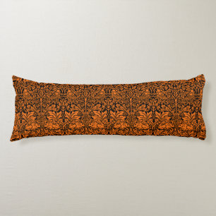 William Morris Brother Rabbit Rust Black Pattern Body Cushion