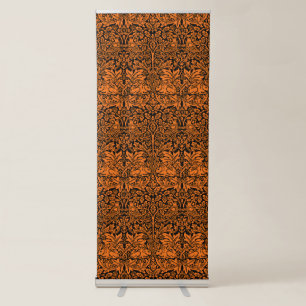 William Morris Brother Rabbit Rust Black Pattern Retractable Banner
