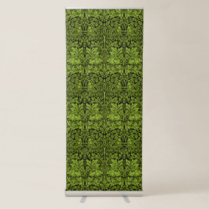 William Morris Brother Rabbit Sage Green Black Retractable Banner