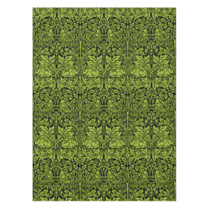 William Morris Brother Rabbit Sage Green Black Tablecloth