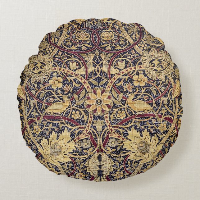 William Morris Bullerswood Carpet Detail Round Cushion (Front)