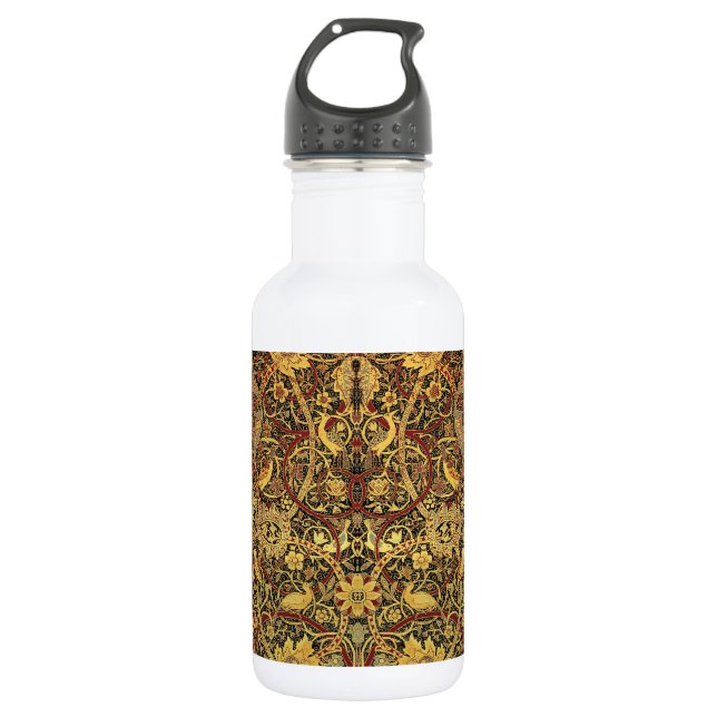 William Morris Bullerswood Faux Tapestry 532 Ml Water Bottle (Front)