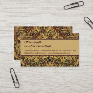 William Morris Bullerswood Faux Tapestry Business Card