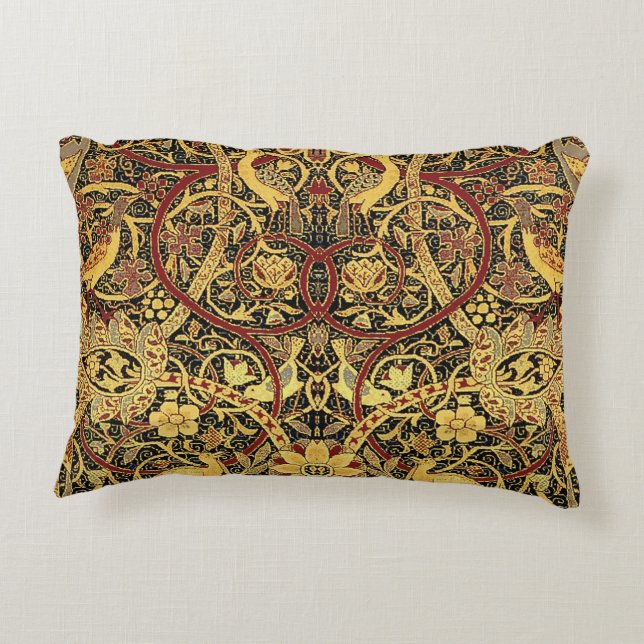 William Morris Bullerswood Faux Tapestry Decorative Cushion (Back)