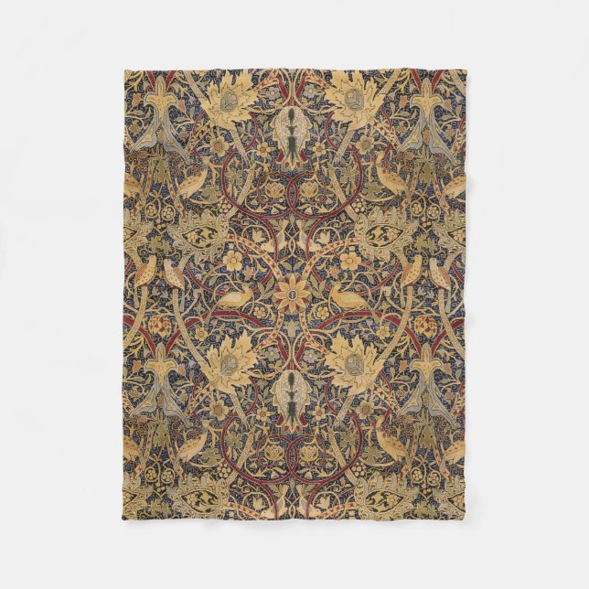 William Morris Bullerswood Faux Tapestry Fleece Blanket (Front)