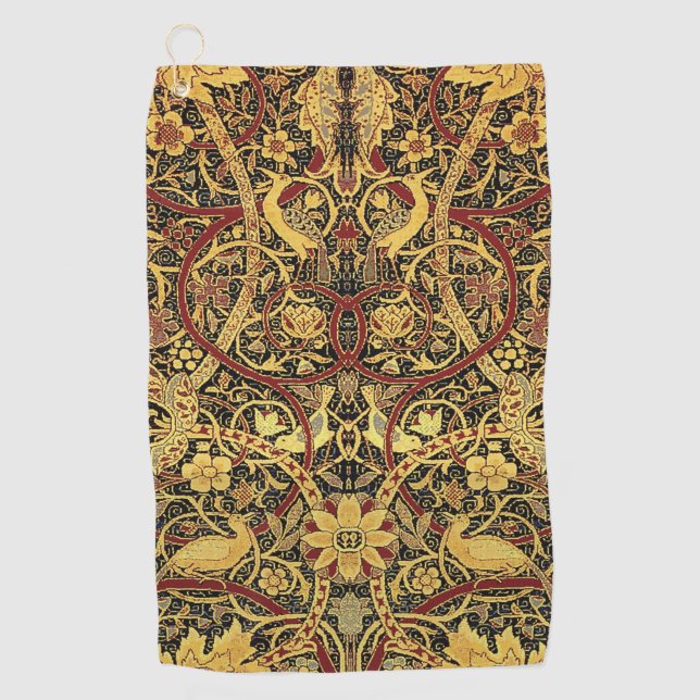 William Morris Bullerswood Faux Tapestry Golf Towel (Front)