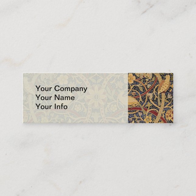 William Morris Bullerswood Faux Tapestry Mini Business Card (Front)