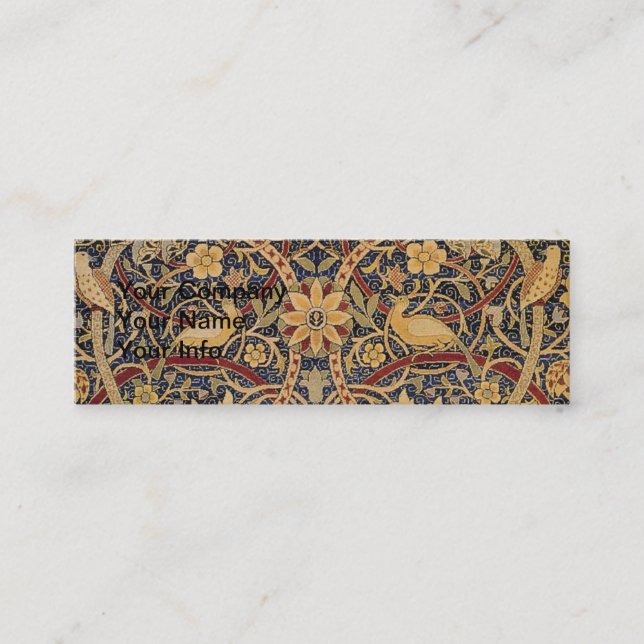 William Morris Bullerswood Faux Tapestry Mini Business Card (Front)