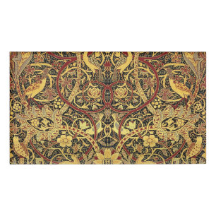 William Morris Bullerswood Faux Tapestry  Name Tag