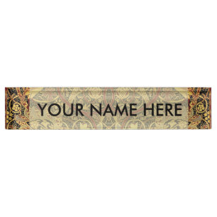 William Morris Bullerswood Faux Tapestry  Nameplate