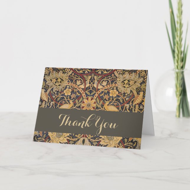 William Morris Bullerswood Faux Tapestry Thank You Card (Front)
