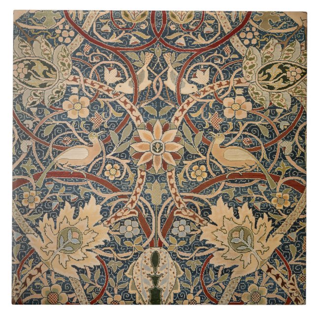 William Morris Bullerswood Faux Tapestry Tile (Front)