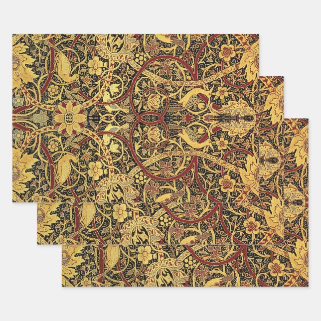 William Morris Bullerswood Faux Tapestry Wrapping Paper Sheet (Set)
