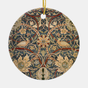 William Morris Bullerswood Vintage Bird Art Ceramic Tree Decoration