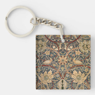 William Morris Bullerswood Vintage Bird Art Key Ring