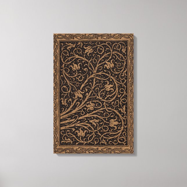 William Morris Campion Tooled Leather Damask Canvas Print (Front)