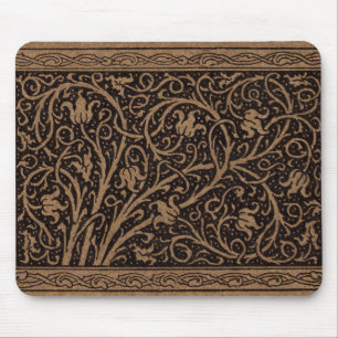 William Morris Campion Tooled Leather Damask Mouse Mat