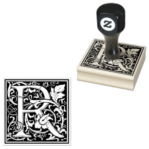 William Morris Capital Letter R Rubber Stamp