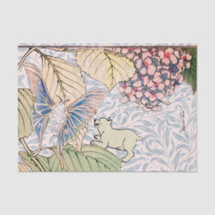 WILLIAM MORRIS  CAT CHASING BUTTERFLY Tissue Paper