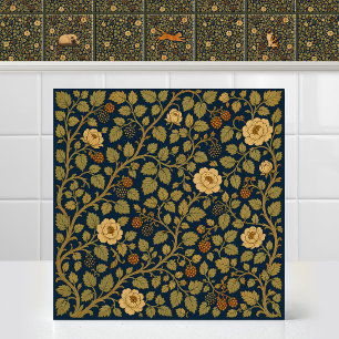 William Morris Cat Pattern Series Canopy Mural Tile
