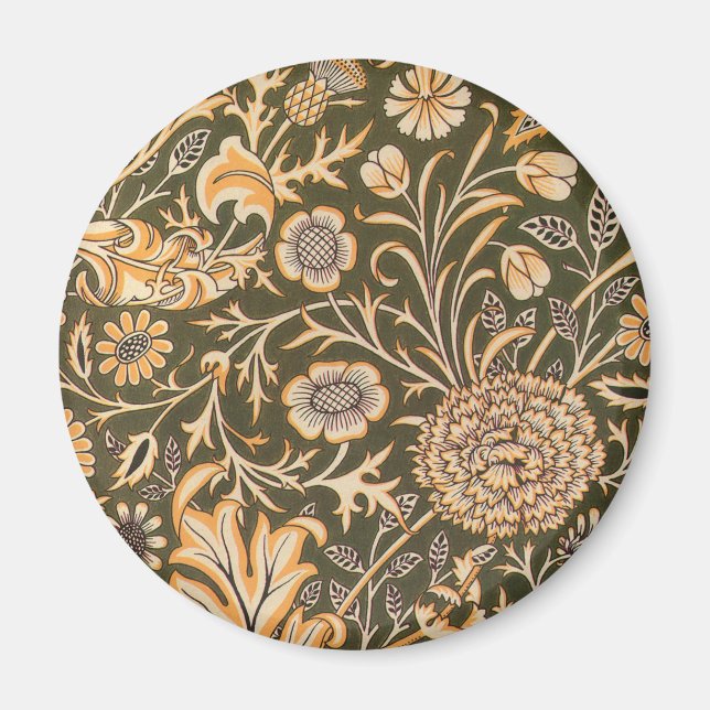 William Morris Cherwell Antique Floral Pattern Magnet (Front)