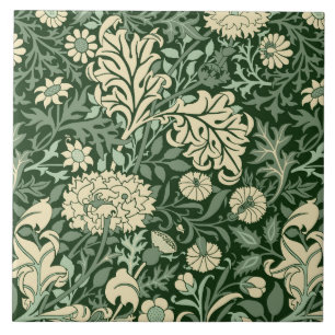 William Morris 'Cherwell' in Forest Green Tile
