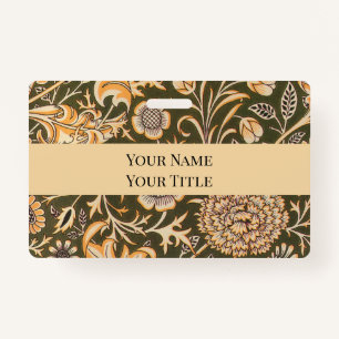 William Morris Cherwell Wallpaper Pattern ID Badge