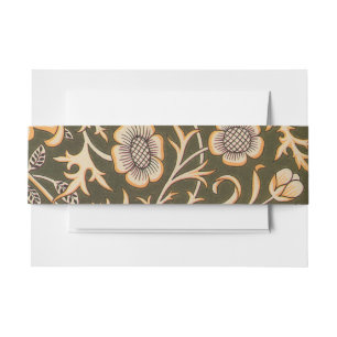 William Morris Cherwell Wallpaper Pattern Invitation Belly Band