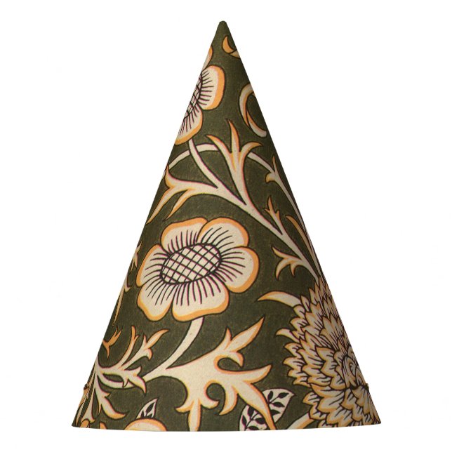 William Morris Cherwell Wallpaper Pattern Party Hat (Front)