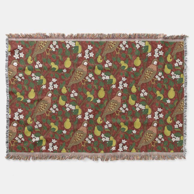 William Morris Christmas  Throw Blanket (Front)