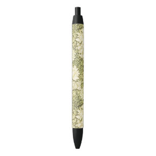 William Morris Chrysanthemum Floral Pattern Black Ink Pen