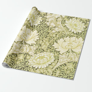 William Morris Chrysanthemum Floral Pattern Wrapping Paper