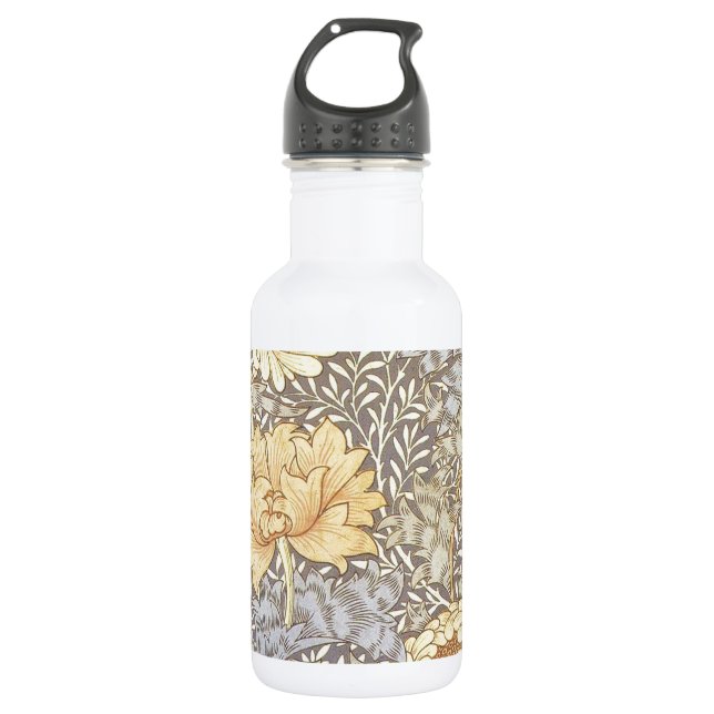 William Morris Chrysanthemum Mum Flowers 532 Ml Water Bottle (Front)