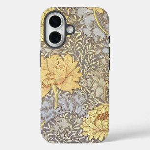 William Morris Chrysanthemum Mum Flowers iPhone 16 Case