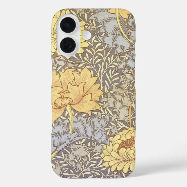 William Morris Chrysanthemum Mum Flowers Case-Mate iPhone Case (Back)