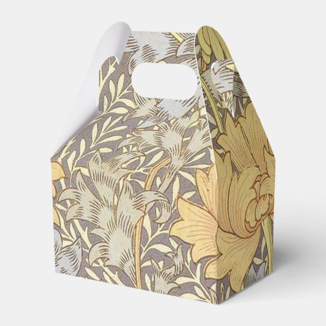 William Morris Chrysanthemum Mum Flowers Favour Box (Front Side)